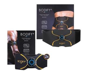 Bodify® 3-in-1 EMS Training Set Pro - Targeted Stimulation of Muscles - Full Body Muscle Building - Stimulation Device Abdominal Arm Leg Muscles - Muscle Trainer for Men and Women The Original