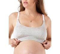 Bodily Everything Bra for Pregnancy, Nursing & Breastfeeding, Soft, Stretchy, Maternity & Sleep Bra with Nursing Access, Grey Marl, M