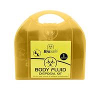 Bodily Fluid Clean Up Kit, 1 Application Body Fluid Disposal Kit in Yellow Carry Case
