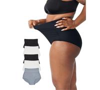 Bodily The All-In Panty, Maternity, Postpartum & C-Section Underwear, High Waisted, Soft, Stretchy for Pregnancy & Postpartum, Black/Chalk/Slate, M