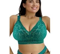Bodimoda Non-Wired Plus Size Bra with Extra-Wide Straps for Pain Relief | Full Coverage Support for C-E Cup, Smoothing Design, Sizes 38D-54D Turquoise