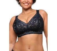 Bodimoda Non-Wired Plus Size Bra with Extra-Wide Straps for Pain Relief | Full Coverage Support for C-E Cup, Smoothing Design, Sizes 38D-54D Black