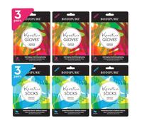 Bodipure Premium Hand and Foot Mask | Moisturizing Kertain Gloves & Socks | Hydrating Dull Dry Hands, Cracked Heels, Callus Softening & Nail Strengthening | Chemical-Free Feet Treatment | (3+3 Pack)
