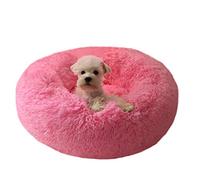 BODISEINT Modern Soft Plush Round Pet Bed for Cats or Small Dogs, Mini Medium Sized Dog Cat Bed Self Warming Autumn Winter Indoor Snooze Sleeping Cozy Kitty Teddy Kennel (24'' D x 8'' H, Hot Pink)