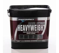 Boditronics Mass Attack Heavyweight Mass Gainer Powder with 60g Protein, 5g Creatine, 214g Carbohydrates for Muscle Building, Milk Chocolate, 6 kg