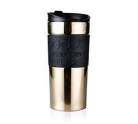 Bodium TRAVEL MUG Vacuum Travel Mug, 0.35 l, flip lid, gold