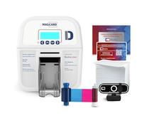 Bodno Magicard D Single Sided ID Card Printer & Complete Supplies Package ID Software - Bronze Edition