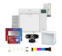 Bodno Seaory R330 Retransfer Dual Sided ID Card Printer & Complete Supplies Package ID Software and Camera - Silver Edition