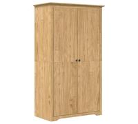 BODO Wardrobe, Honey Brown, 53.5 x 99 x 173 cm, Wood Material with 2 Doors, Modern Storage Space for Bedroom and Hallway, Compact Sliding Door Wardrobe with Clothes Rail and Shelves