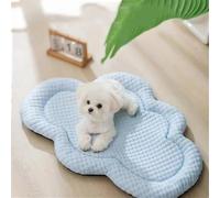 BODOBTF Summer Cooling Pet Cat Bed Cushion Ice Pad Dog Sleeping Cloud Shape Mat for Puppy Dogs Pet Kennel Cool Blue Mat(S)