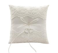 Bodosac Lace Wedding Ring Pillow Pearl Cushion Bearer 8.26 Inch