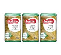 Bodrum Bulgur Wheat 1000g | 100% Natural Unique Texture and Flavor | Vegan & GMO Free | Make Delicious & Healthy Dishes with Fiber and Protein (3 Pack, Coarse Bulgur)