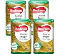 Bodrum Bulgur Wheat 1000g | 100% Natural Unique Texture and Flavor | Vegan & GMO Free | Make Delicious & Healthy Dishes with Fiber and Protein (4 Pack, Coarse Bulgur)