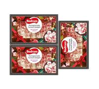 Bodrum Delight Luxury Pomegranate 350g | Turkish Delight Sade Lokum Dessert Gourmet Box | Confectionery Authentic & Luxurious Selection of Delight | from Turkey (Luxury Pomegranate 350g, 3 Pack)