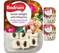 Bodrum Sultan Turkish Delight with Pistachio Turkish Delight 200 gram x 3 Pieces