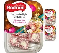 Bodrum Sultan Turkish Delight with Rose Turkish Delight 200 gram x 3 Pieces