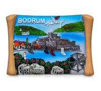 Bodrum, Türkiye 3D Resin Fridge Magnet - Coastal Harbor Souvenir, 6.6 × 4.6 cm