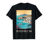 Bodrum Turkey Coastal Harbor Travel Graphic T-Shirt