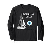 Bodrum Turkey Gulet Sailing Boat Vacation Design Long Sleeve T-Shirt