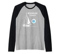 Bodrum Turkey Gulet Sailing Boat Vacation Design Raglan Baseball Tee