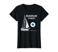 Bodrum Turkey Gulet Sailing Boat Vacation Design Value Graphic T-Shirt, Women, Black, S