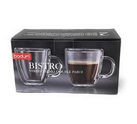 BODUM 10602-10US Coffee Mug, Transparent, 2 Count (Pack of 1)