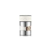 BODUM 11002-913 TWIN Salt and Pepper Mill (Adjustable Ceramic Grinder, Nonslipping Silicon Handle) - Off white