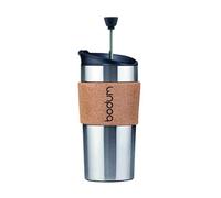 BODUM 11067-109S Travel Press Insulated Mug with Flip Lid Stainless Steel Double-Walled 0.35 litres