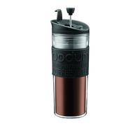 Bodum 11100-01BUS, Black, Tea and Coffee Press, Plastic Insulated Travel Mug, 15 Ounce