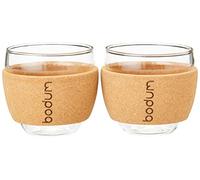 Bodum Set of 2 Glasses, 10 cl, Transparent, Cork, 2 Count (Pack of 1)