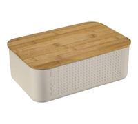 BODUM 11740-913 Bistro Small Bread Box, Plastic, Wood, 19.39 x 29.4 x 10.7 cm, White, Small