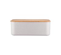 Bodum 11740-913 Bistro Small Bread Box, Plastic, Wood, White, 19.39 X 29.4 X 10.7 Cm, S