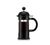 Bodum 12oz Chambord French Press w/Locking Lid, High-Heat Borosilicate Glass, Stainless Steel, Black - Made in Portugal