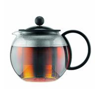 Bodum 1812-01 ASSAM Tea Maker (French Press System, Permanent Stainless Steel Filter, 0.5 L/17 oz) - Black/Transparent