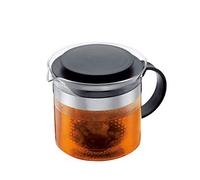 Bodum 1875-01 Bistro Nouveau Tea Press, Borosilicate Glass, Plastic Infuser - 1 L, Black