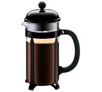 Bodum 34oz Chambord French Press Coffee Maker, High-Heat Borosilicate Glass, Stainless Steel, Black - Made in Portugal