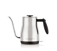 Bodum 34oz Bistro Gooseneck Electric Water Kettle, Pour Over Coffee & Tea, Brushed Stainless Steel