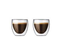 Bodum 4557-10 Us 4 Pavina Double Wall Insulated Glasses, 2.5 Ounces, Clear