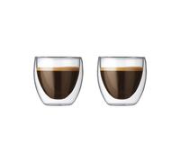 BODUM 4557-10US4 Pavina Double Wall Insulated Glasses, 2.5 Ounces, Clear
