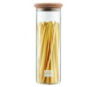 BODUM 85251092 Storage Jar with Cork Lid, Glass, Transparent, 1.9 Liter, White, 64 oz.