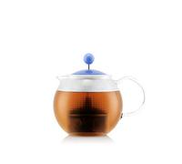 Bodum Assam 1823-448-Y 21 Teapot With Glass Handle, Lid And Plastic Filter, 0.5 L, Blue Material