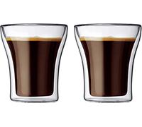 Bodum ASSAM Coffee Glass Set (Double-Walled, Dishwasher Safe, 0.2 L/7 oz) - Pack of 2, Transparent