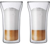 BODUM 4547-10 ASSAM Coffee Glass Set (Double-Walled, Dishwasher Safe, 0.4 L/14 oz) - Pack of 2, Transparent