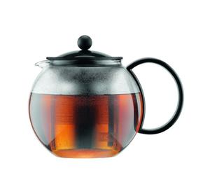 Bodum ASSAM Tea Maker, French Press System, Plastic Filter, 1.0 L/34 oz - Black