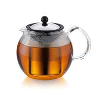 Bodum ASSAM Tea Press, Permanent Filter, Glass Handle, 1.5 L/51 oz) - Shiny, Stainless Steel