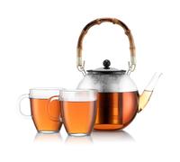 BODUM ASSAM Tea Press 1L - Teapot with Bamboo Handle