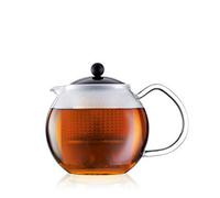 Bodum Assam Tea Press With Glass Handle And Coloured Plastic Lid, 0.5 L (17 Oz) - Black