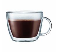 Bodum Bistro Double-Wall Insulated Glass Cafe Latte Mug, 15-Ounce, Set of 2