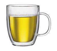 Double Walled Mug Pack of 2 Bistro 450ml Coffee & Tee Cups Dishwasher Safe