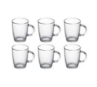 Bodum Bistro Glass Coffee Mugs, 0.35L, Set of 6